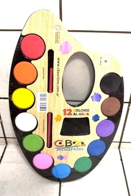 ACUARELA CBX PALETA C/PINCEL x12