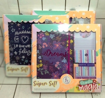 SET CUADERNO RY C/ACCESORIOS ECO CHIC