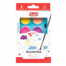 ACUARELA TRABI PASTEL ESTUCHE x8 C/PINCEL