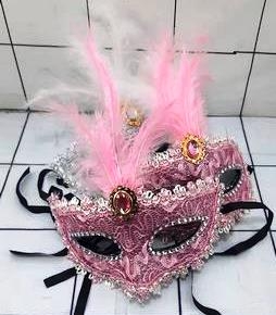 ANTIFAZ ENCAJE C/PLUMAS x12       YANG