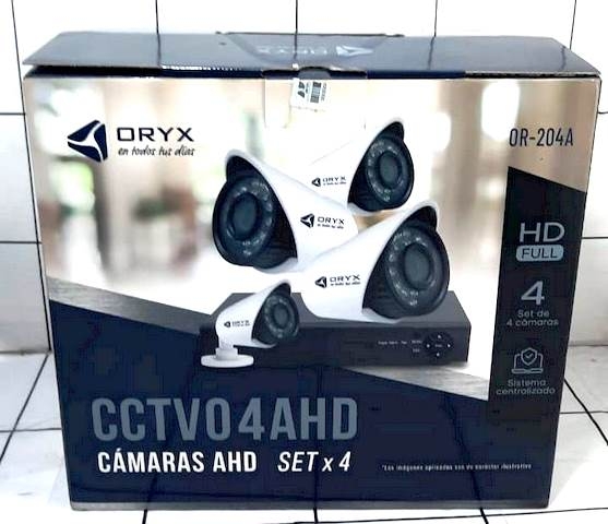 SET CAMARAS DE VIGILANCIA x4 CON DVR    ORYX