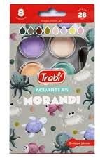 ACUARELA TRABI MORANDI ESTUCHE x8 C/PINCEL