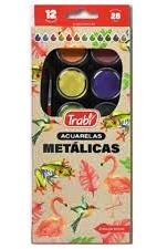 ACUARELA TRABI METALICAS ESTUCHE x12 C/PINCEL