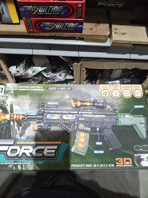 AMETRALLADORA C/LUZ Y SONIDO  FORCE   EN CAJA