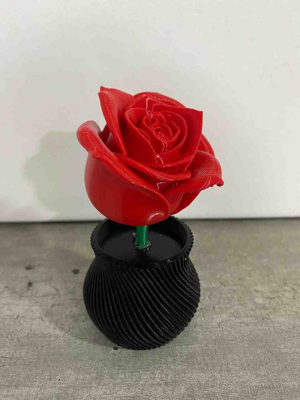 ADORNO  MACETA C/ROSA
