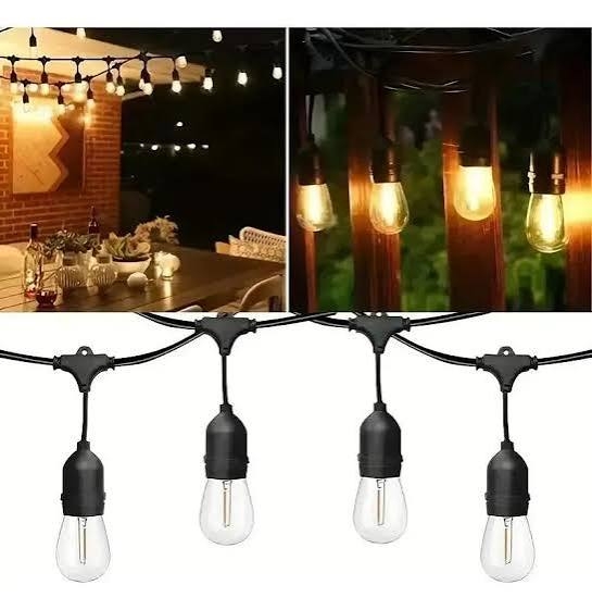 GUIRNALDA EXTERIOR LUCES LED CON 10 LAMPARAS